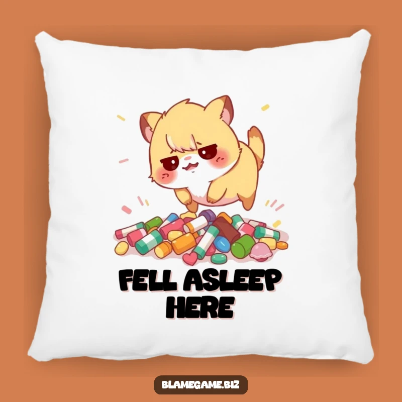 Funny Tripping Animal Pillow: Cozy Colorful Chaos Cushion, Perfect Funny Gift