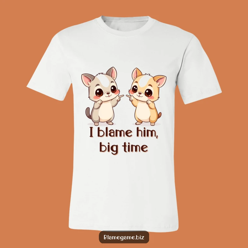 Funny Accusing Animals T-Shirt: Wear the Blame Game Humor, Great Funny Gift